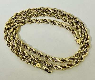 10 Karat Gelbgold Hohlseil Kette 22 Zoll 5 mm 10,26 Gramm