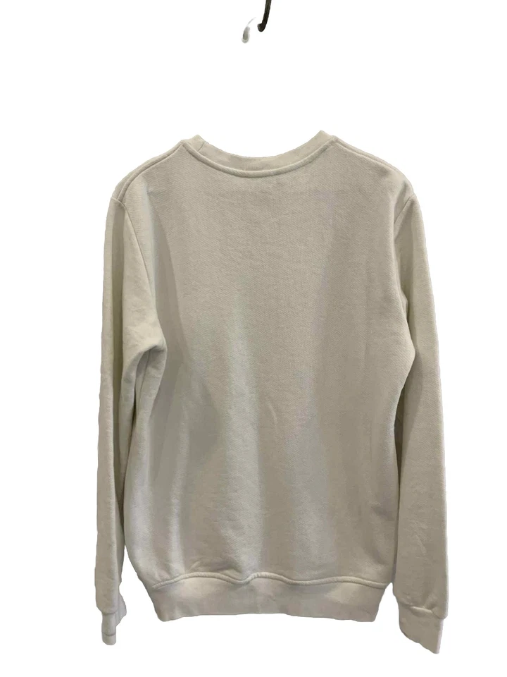 Balmain Paris Sweatshirt White Embroidered Logo Size S 100% Cotton Crewneck #24 - Image 2 of 4