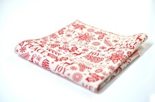 Red White Reindeer Snowflake Pocket Square Christmas Formal Hanky Handkerchief