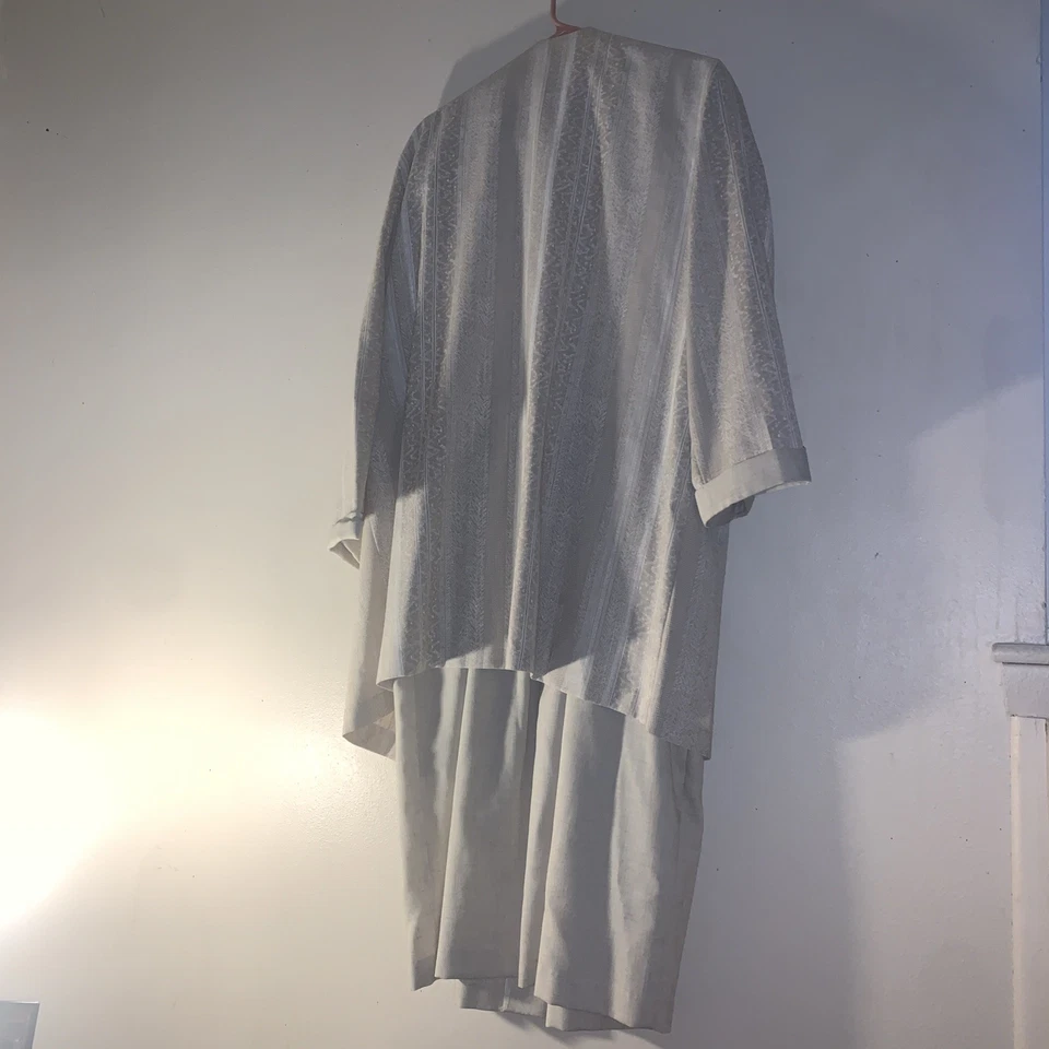 Vestido de lino con chaqueta CB Collections para mujer talla 16WP minimalista Lagenlook Foto 4 de 4