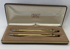 Cross 10kt Gold Filled Pen Pencil Set 4501 Vintage Made In USA Edina Realty