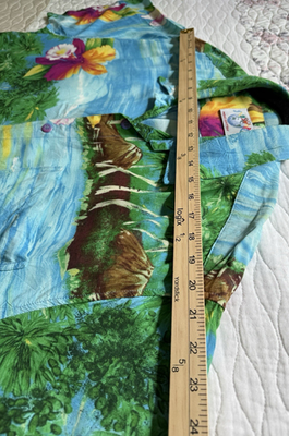 VTG Jams World Hawaiian Shirt Men's Blue Floral Tropical Island