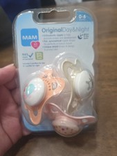 MAM Original Day Night 0-6 months girl 3 pack Glow in dark