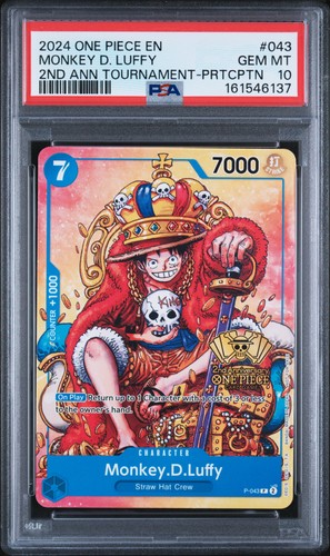 2024 ONE PIECE PROMOS TOURNAMENT-PARTICIPATION #043 MONKEY D. LUFFY PSA 10