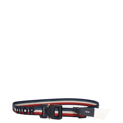 Dior Unisex Erwachsene Gürtel rot weiß blau Logo gestreift verstellbar Größe 85 UVP 560