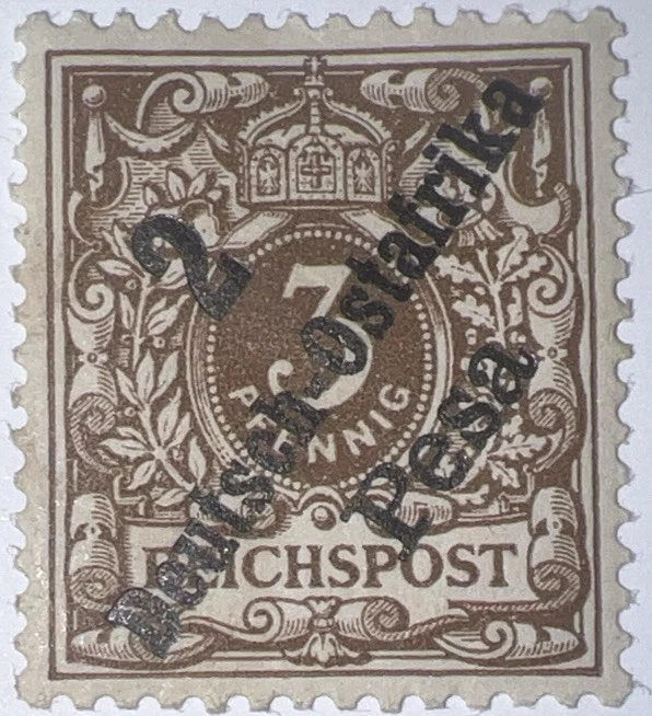 Travelstamps;Germany East Africa Stamps Mint OG H Overprint 3pf with 2 Pesa OP - Image 2 of 4