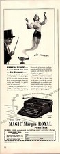 Magic Royal Typewriter 1940 Print Ad Vintage Ephemera Wall Art Decor Its Magic thumbnail