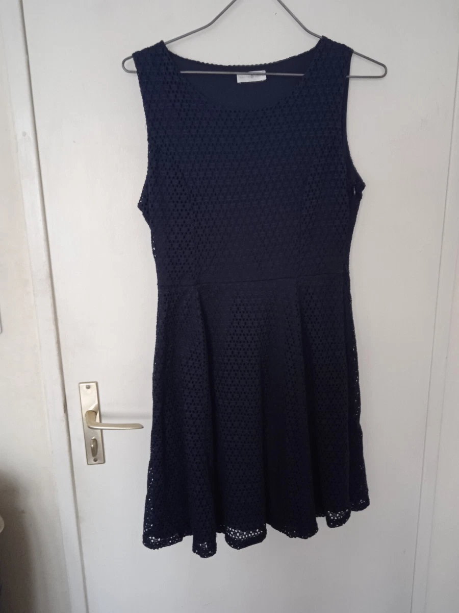 Robe Cache Cache Taille 38 En Coton Marron Clair - Avec Poches, Longueur Genou - Occasion Très Bon état