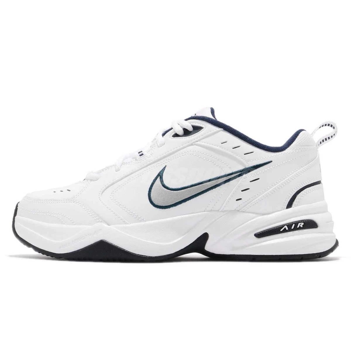 Pronunciar Simpático hormigón Nike Air Monarch IV 4 White Silver Navy Retro Men Casual Chunky Shoes  415445-102 | eBay