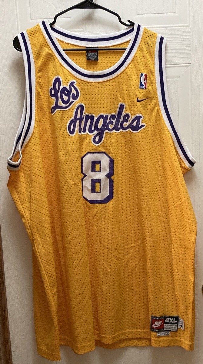 Nike Team Los Angeles Lakers Kobe Bryant #8 yellow Rewind