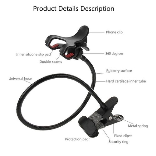 para Xiaomi Redmi 10X Pro 5G (2020) Soporte Brazo Metal Flexible con Pinza y ... - Imagen 4 de 6