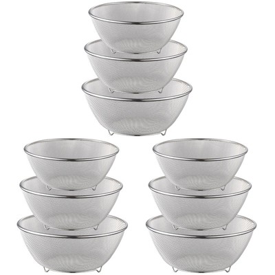 3 Sets Mesh-Waschsiebe, Abflussbehälter, Reiswaschkörbe aus Edelstahl