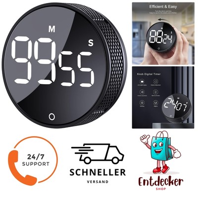 Küchentimer LED Digital   Magnetisch, Countdown & Countup für Kochen und Lernen