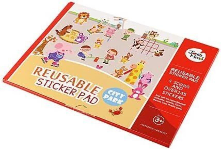 Libro de pegatinas reutilizables 5 escenas y más de 120 pegatinas regalo Navidad, año nuevo Foto 3 de 4