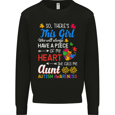 She Calls Me Aunt Autistic Autismus Tante ASD Herren Sweatshirt Pullover