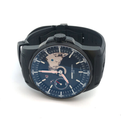 Momo Design Titanium Hand Wound MD-275 Black Rubber Strap Mens