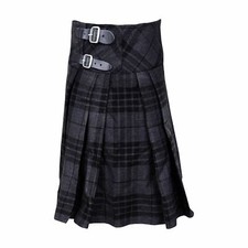 New Scottish Granite Gray Tartan Ladies Billie Skirt 8 Pleated New Kilts.