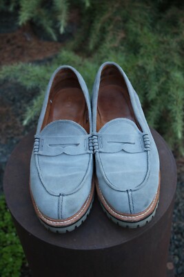 Lloyd Fredere Blue Suede Shoes Allen Edmonds Freeport Suede Weatherproof Penny Loafer 12 D  main image 3