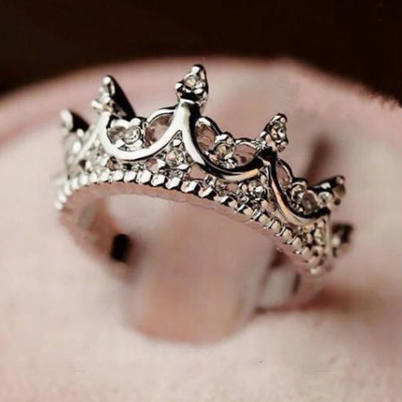 Rose gold crown sale ring