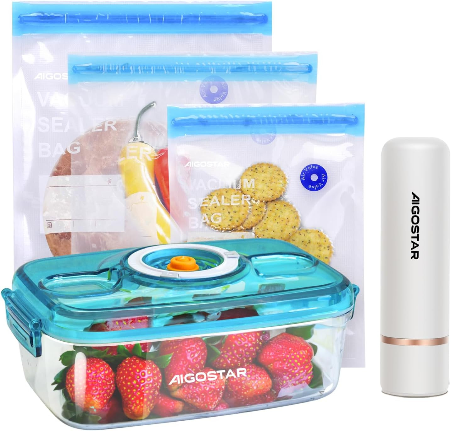 Fresh Kit Sottovuoto Alimenti Elettrico - Sistema Salva Freschezza USB