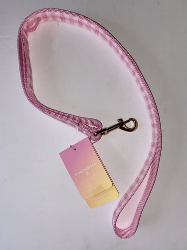 Stoney Clover Lane 5' Five Foot Pet Leash Pink White Check Checkered Gigham 