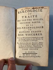 Lot 2 Books Francis Michel Disdier Sarcologie & Spanchnologie Abridged Viscères