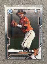 2021 Luis Toribio 1st Bowman Chrome Prospect BCP-228 SF Giants Rookie Card