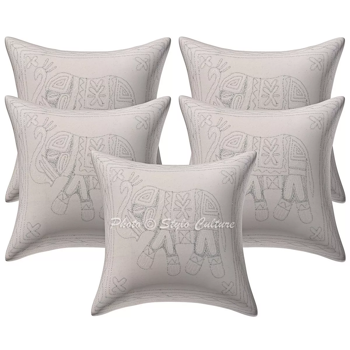 Embroidered hotsell elephant pillow