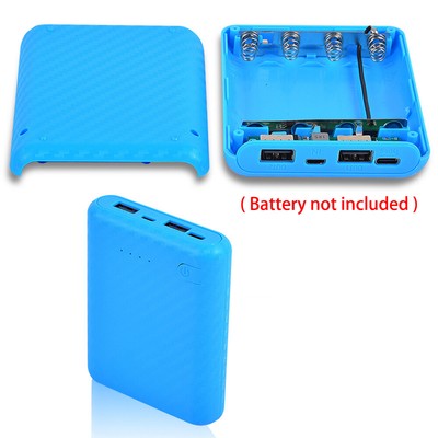 Dual USB Power Bank Case Kit 20000mAh 4X 18650 Battery Charger DIY Box For Phone