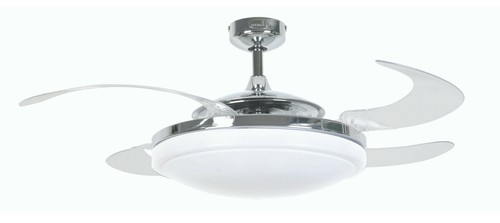 Retractable ceiling fan light with 