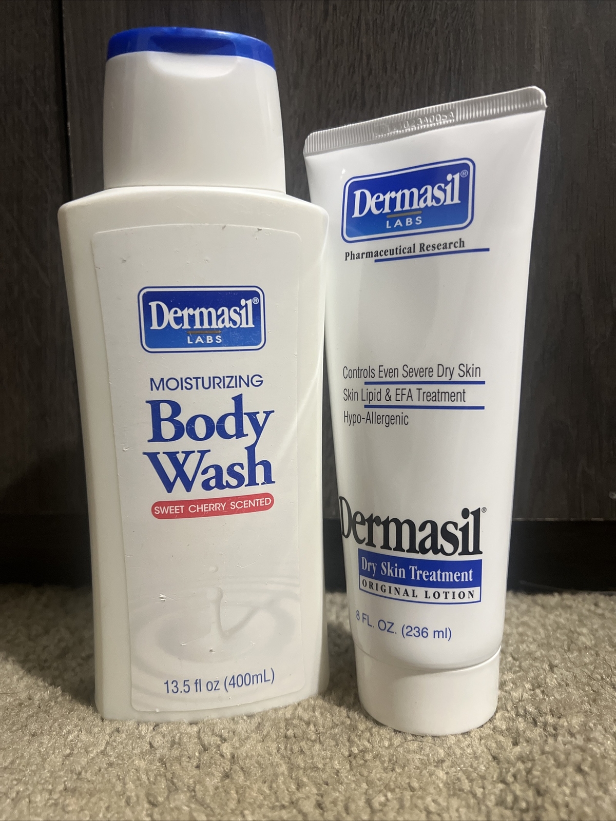 NEW Dermasil Moisturizing Body Wash SWEET CHERRY SCENT & Dry skin Lotion eBay