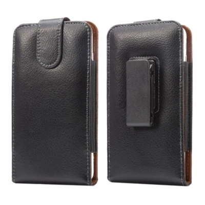 Holster Clip Magnet Echt Leder Handy Tasche iPhone 8 Plus Galaxy A8+ A6+ S9+ S8+ - Bild 1 von 4