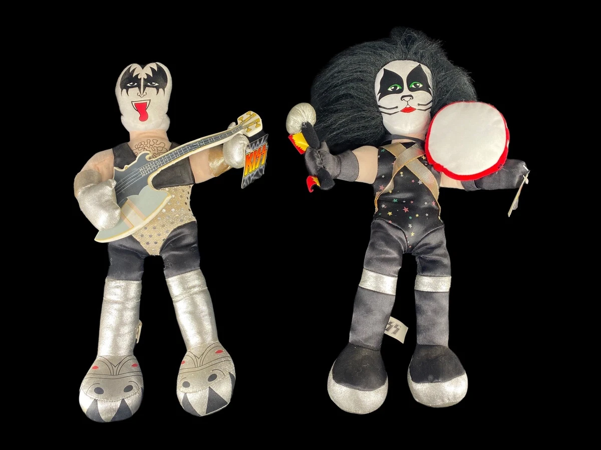 2 Signatures Network 2002 Kiss Band Plush Toy Doll Gene Simmons Criss The Cat