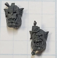 Warhammer 40k Ork Bits Kill Team Wrecka Krew Boss Nob Armored Heads Set #09