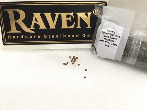 Raven Super Soft Lead Split Shot, Brown Camo Size #4, 2 Ounces / 60 ...