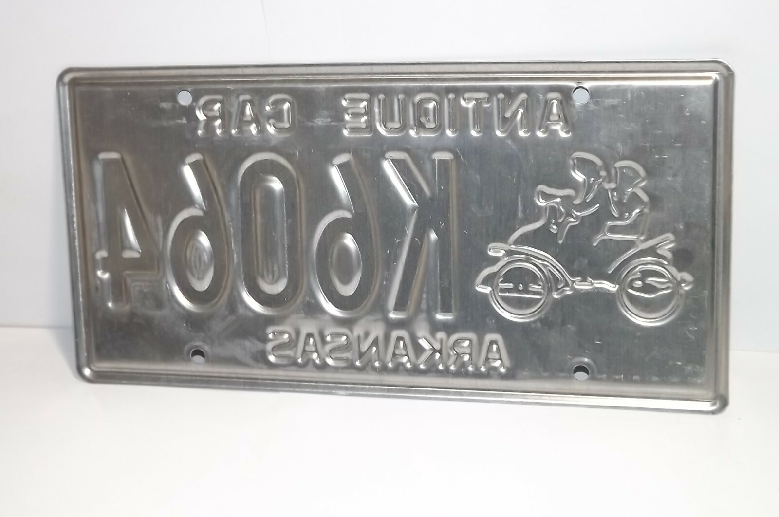 LOT OF 2 ARKANSAS VINTAGE ANTIQUE CAR LICENSE PLATES C2168 K6064 GREAT