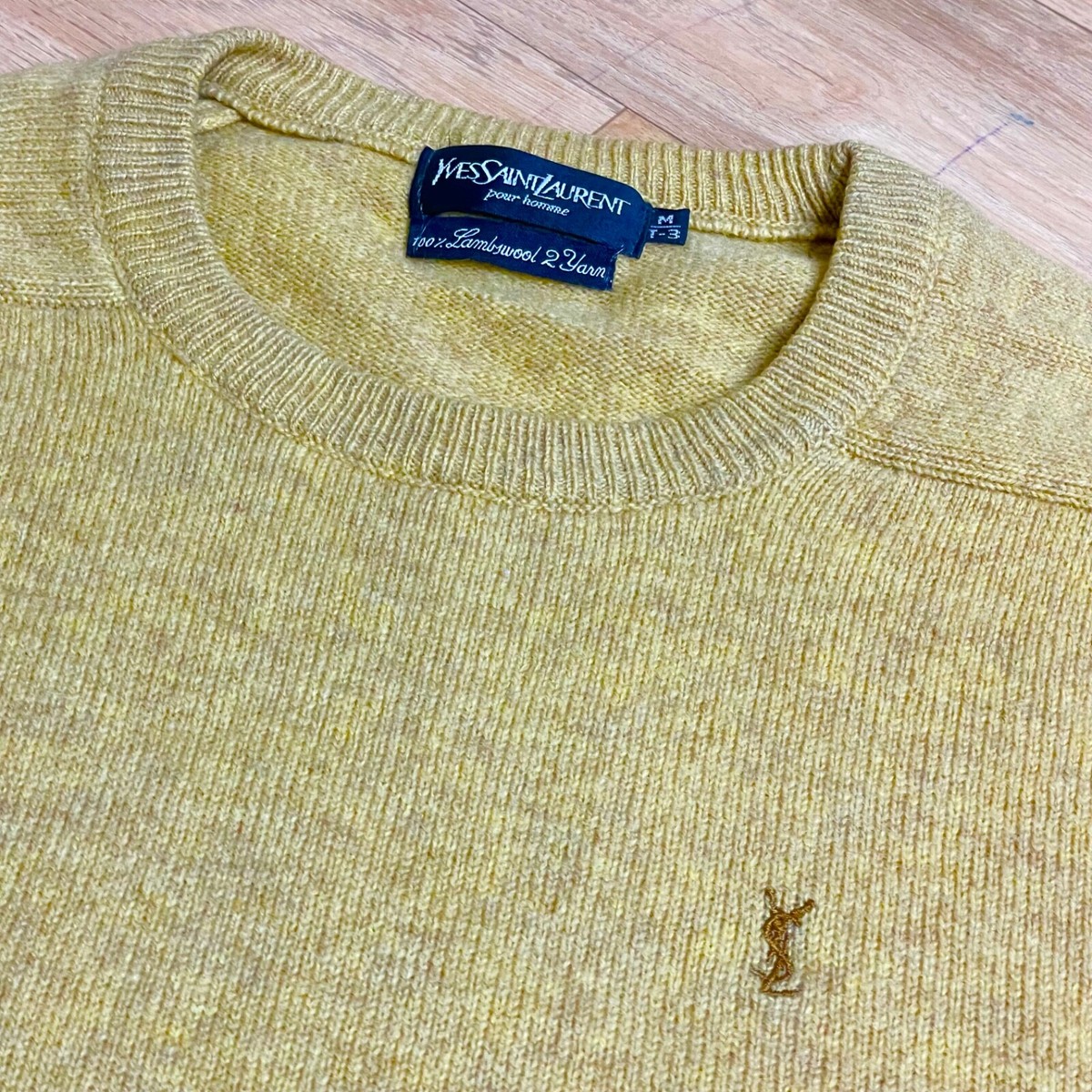 Yves Saint Laurent Sweater Crew NecK YSL Pullover virgin WOOL