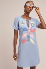 NEW Anthropologie Corey Lynn Calter Catori Embroidered Shift Dress Size Small