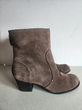 CROWN VINTAGE WOMEN BOOTIES SIZE 10 M BEIGE SUEDE LEATHER