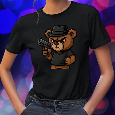 T-Shirt Gangster Teddybär   Süß & Gefährlich, Funshirt Unisex, Geschenk