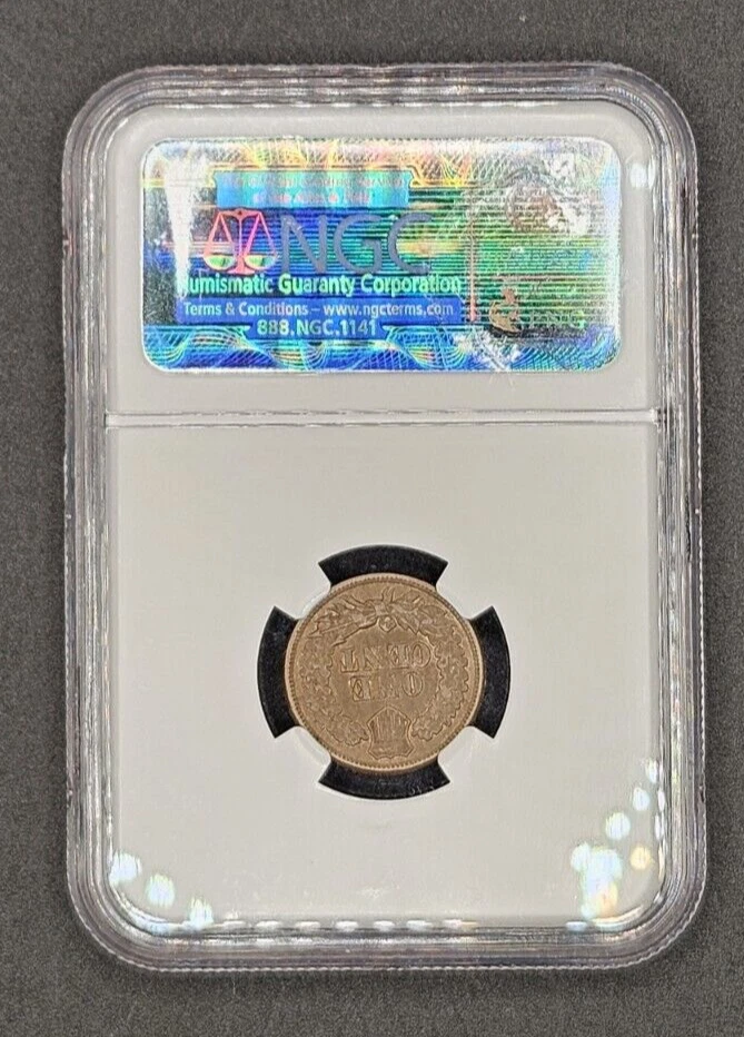 1864 (Copper-Nickel) Indian Head Cent | NGC AU55 - Image 2 of 4