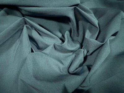 THE FABRIC MERCHANT Bengaline Stretch Woven Trouser Fabric, Per Metre - Plain - Teal