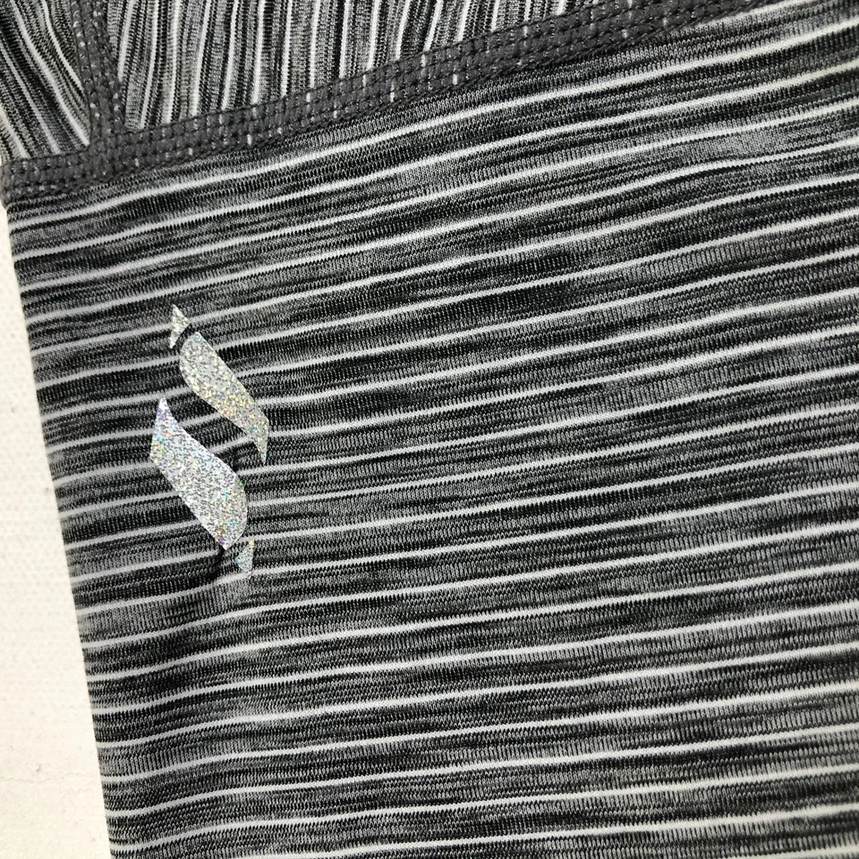 Camiseta Skechers Activewear para mujer grande L a rayas mangas largas con capucha elástica Foto 3 de 4