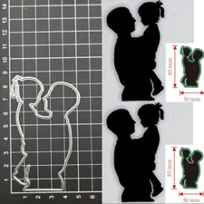 Father Child Metal Cutting Dies Paper Card Scrapbooking Mold Embossing Stencil