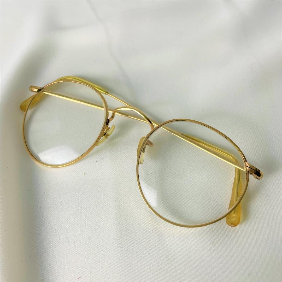 ALGHA Eyeglasses M51 Gold Frame Made in England | eBay