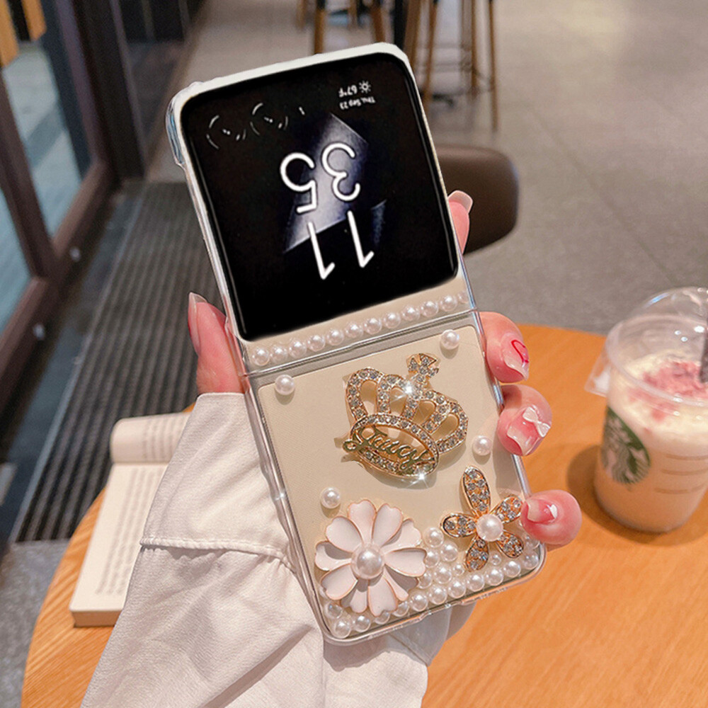 For Motorola razr + 2024 case cute phone cover Luxury Bling Rhinestone diamond