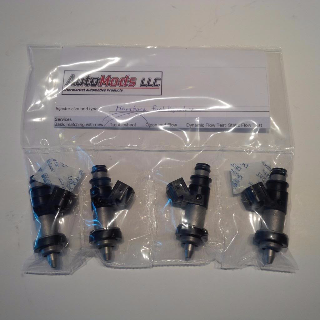 Suzuki Hayabusa busa GSXR fuel injector cleaning service 1300 1340 set