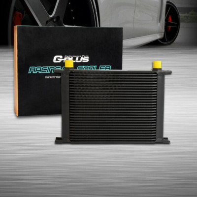 New Black Universal 28 Row AN-10 Full Aluminum Transmission Engine Oil Cooler US