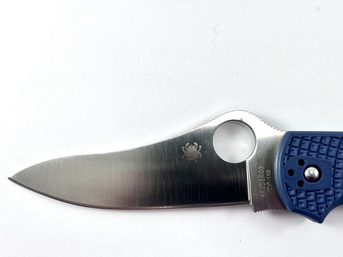 Spyderco Stretch ZDP-189 2009 “Night Sky Blue” Rare Vintage Factory Edge - Picture 7 of 12