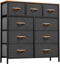 Dresser with 9 Drawers, Fabric Dresser for Bedroom, Living Room, Hallway, Closet